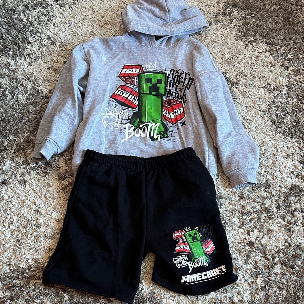 Minecraft Kids Matching Set - Gray and Black